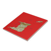 Carreau Tuile de carte du Trinidad-et-Tobago (Côté)