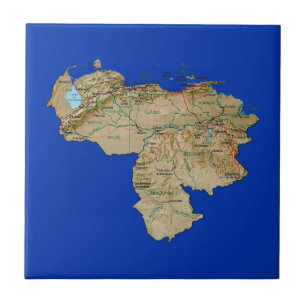 Carreau Tuile de carte du Venezuela