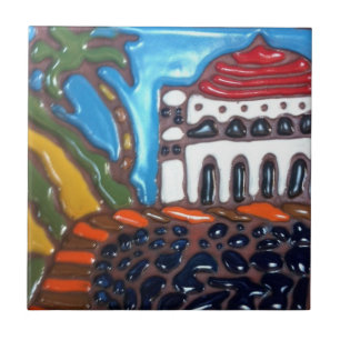 Carreau Tuile de casino d'île de Catalina par, J.Titchena
