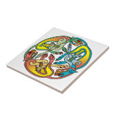 Carreau Tuile de Celtic de Triskele de chiens (Côté)