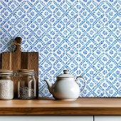 Carreau Tuile de céramique bleue de style méditerranéen