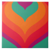 Carreau Tuile de céramique motif rétro des années 60 les a (Devant)