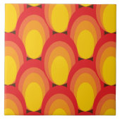 Carreau Tuile de céramique motif rétro des années 60 les a (Devant)