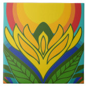 Carreau Tuile de céramique motif rétro des années 60 les a (Devant)