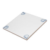 Carreau Tuile de champ de Delft avec des coins de Shell (Côté)