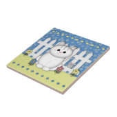 Carreau Tuile de chat de jardin (Côté)