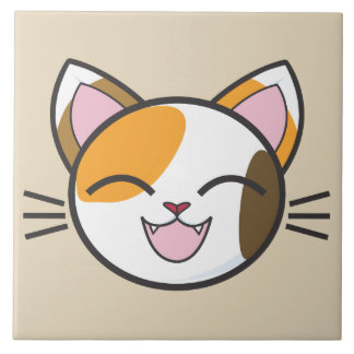 Carreau tuile de chat heureuse