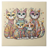 Carreau tuile de chats apaisants (Devant)