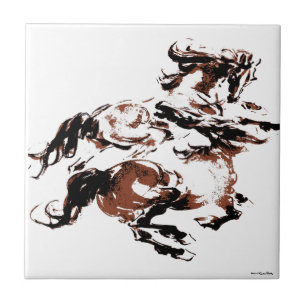 Carreau Tuile de chevaux sauvages