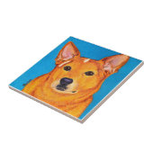 Carreau Tuile de chien de bétail - "rouge " (Côté)