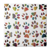 Carreau Tuile de chien de mâchoires multicouleurs (Devant)