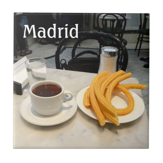 Carreau tuile de churros d'escroquerie de chocolat (Devant)