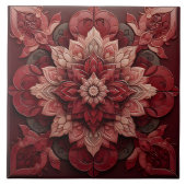 Carreau Tuile de concepteur d'effets 3D Ruby Red Elegance (Devant)