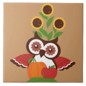 Carreau Tuile de conception de hibou (Devant)