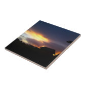 Carreau Tuile de coucher de soleil de la vague de feu (Côté)
