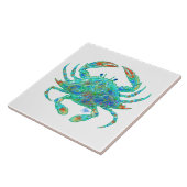 Carreau Tuile de crabe bleu (Côté)