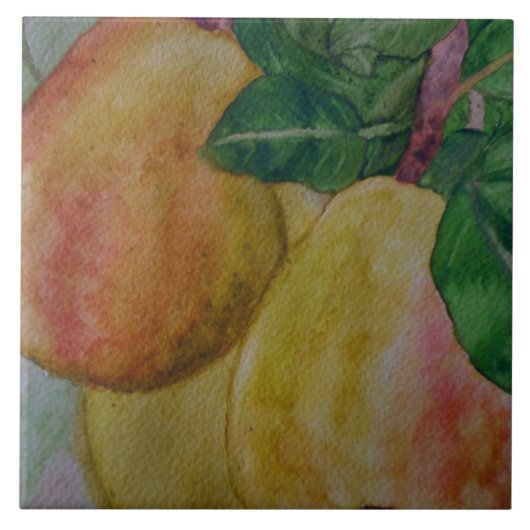 Carreau tuile de cuisine avec l'aquarelle originale (Devant)