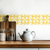 Carreau Tuile de cuisine du milieu du siècle jaune d'été r