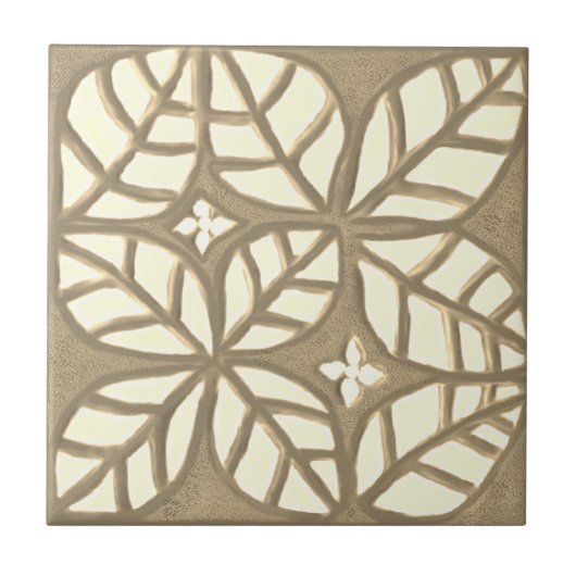 Carreau Tuile de cuisine, tan et blanc (Devant)