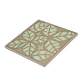 Carreau Tuile de cuisine, vert et champignon (Côté)