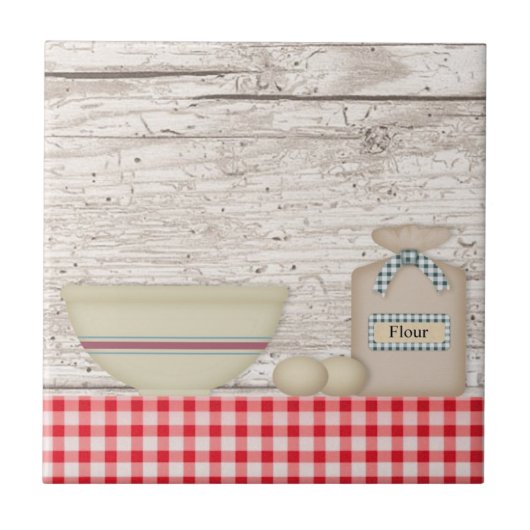 Carreau Tuile de cuisson du pays (Devant)