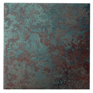 Carreau Tuile "de cuivre" d'impression de corrosion grande