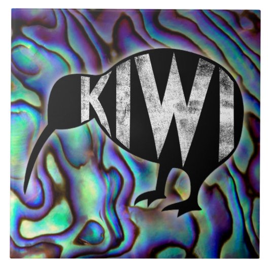 Carreau Tuile de décor de conception d'oiseau de Kiwiana (Devant)