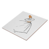 Carreau Tuile de derviche de tourbillonnement (Côté)