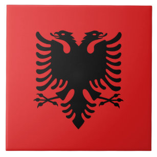 Carreau Tuile de drapeau de l'Albanie
