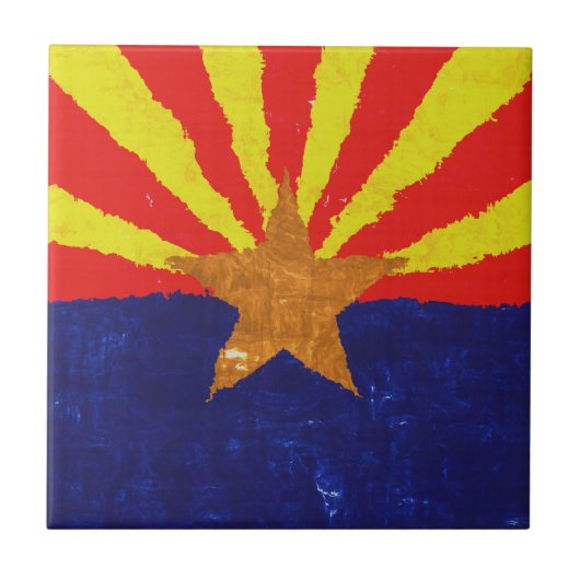 Carreau Tuile de DRAPEAU de l'ARIZONA (Devant)