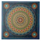 Carreau Tuile de fantaisie de mandala (Devant)