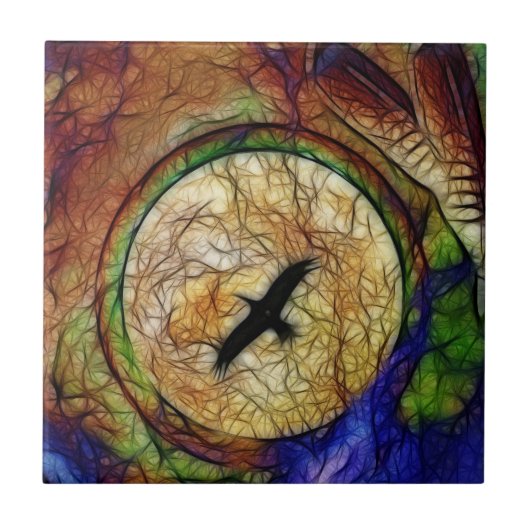 Carreau Tuile de faucon de Raven (Devant)