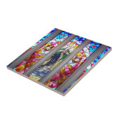 Carreau Tuile de fenêtre d'église en verre souillé (Côté)