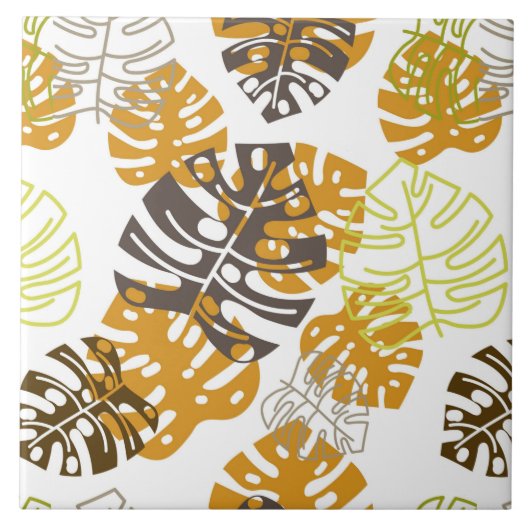 Carreau tuile de feuilles d'automne (Devant)