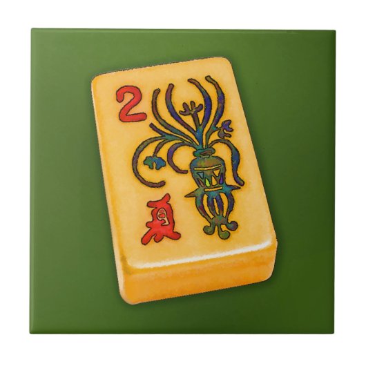 Carreau Tuile de fleur d'heure-milliampère Jongg (Devant)