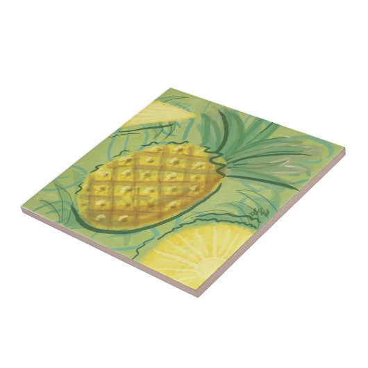 Carreau Tuile de fruit : Ananas (Côté)