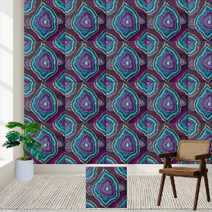 Carreau Tuile de géode d'Agate Turquoise et violette