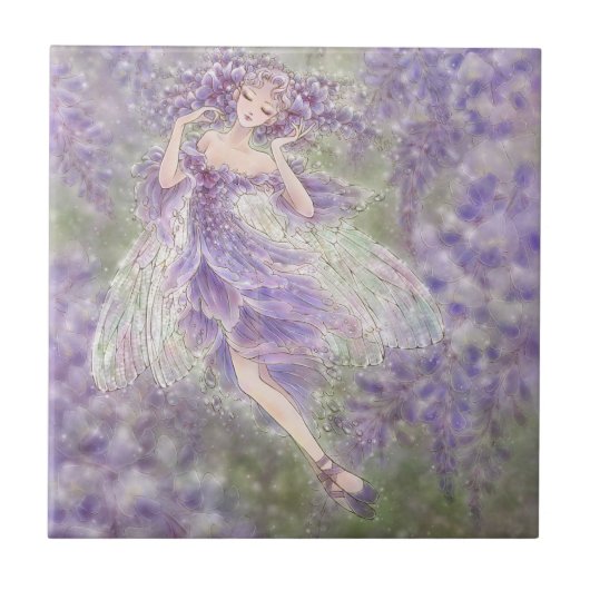 Carreau Tuile de glycines (Devant)