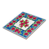 Carreau Tuile de grenade décorée en Terre Sainte (Côté)