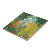 Carreau Tuile de jardin fleuri Gustav Klimt (Côté)