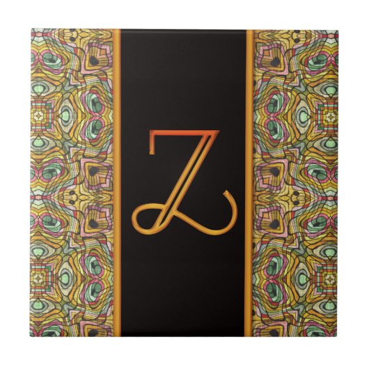 Carreau Tuile de la LETTRE Z (Devant)