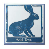 Carreau Tuile de lapin, ajouter du texte (Devant)