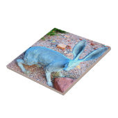 Carreau tuile de lapin bleu (Côté)