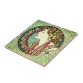 Carreau Tuile de laurier d'Alphonse Mucha (Côté)