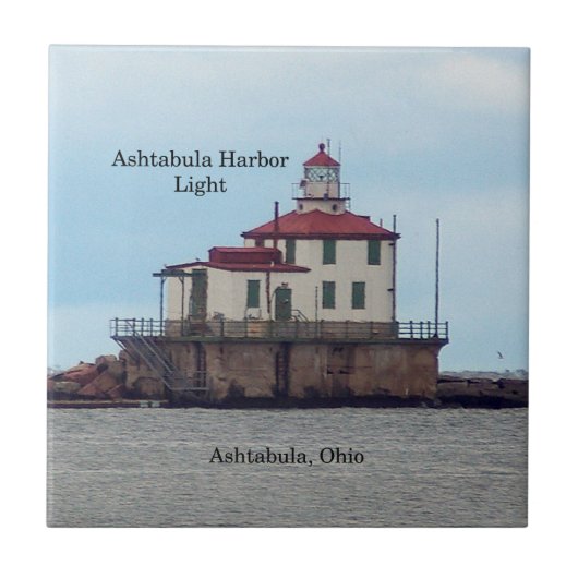 Carreau Tuile de lumière de port d'Ashtabula (Devant)
