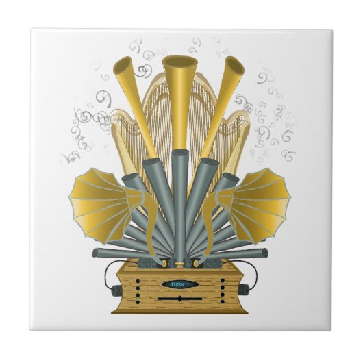 Carreau Tuile de machine à musique (Devant)