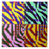 Carreau Tuile de maison d'impression de zèbre (Devant)