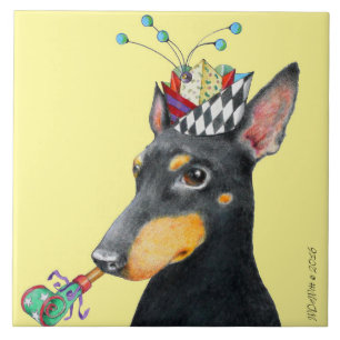 Carreau Tuile de Manchester Terrier (6" x6")