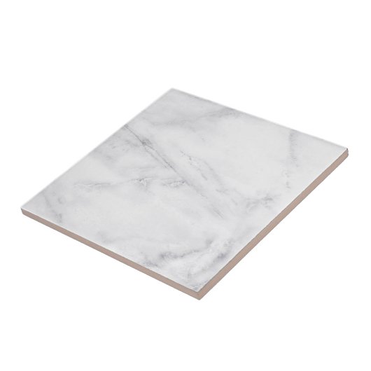 Carreau Tuile de marbre blanche (Côté)