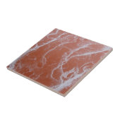 Carreau Tuile de marbre orange de motif (Côté)